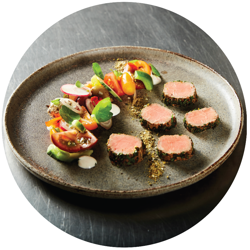 Heirloom Tomato Salad with Lamb recipe | Peerless Foods