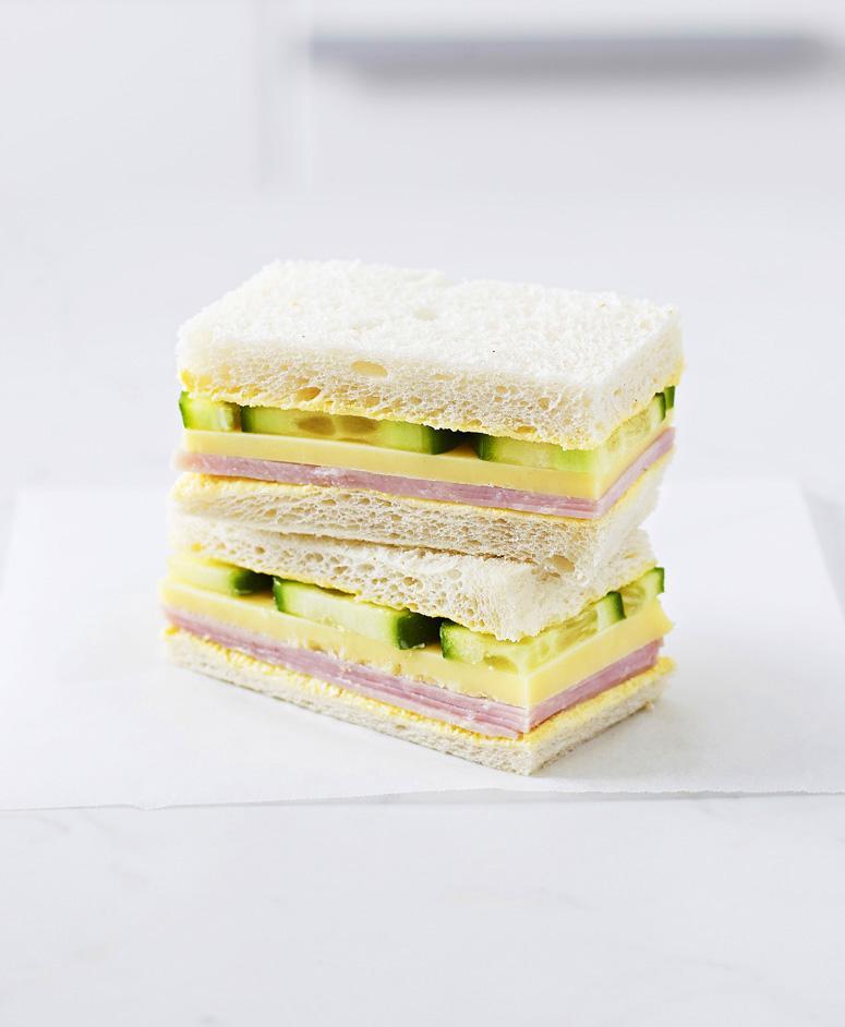 Ham, Cheese and Cucumber Sandwich